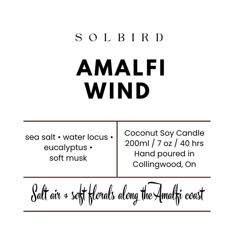 Amalfi Wind - Coconut Soy Candle | Sea Air & Coastal Breeze