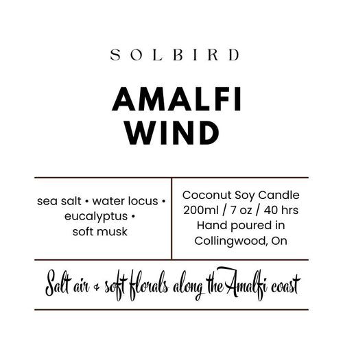 Amalfi Wind - Coconut Soy Candle | Sea Air & Coastal Breeze