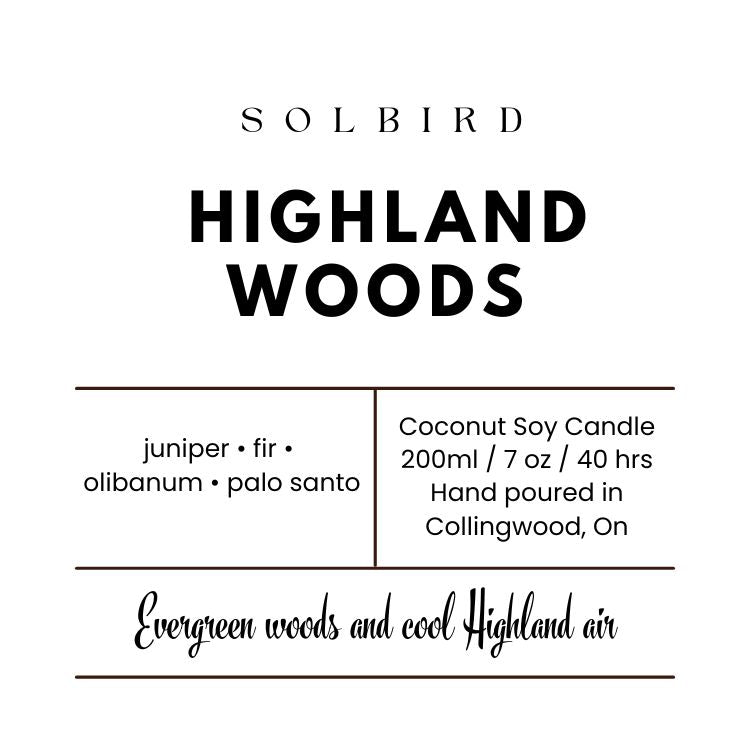 Highland Woods — Coconut Soy Candle | Evergreen & Palo Santo