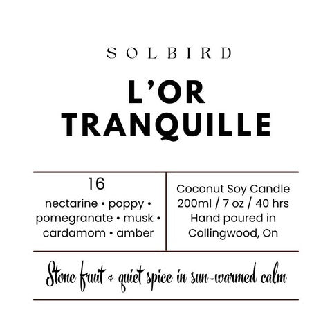 L’Or Tranquille — Coconut Soy Candle