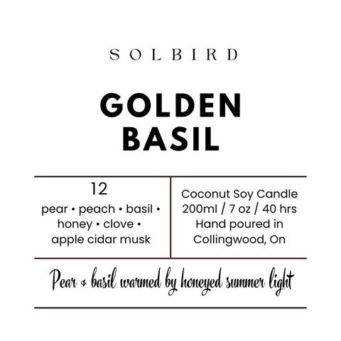 Golden Basil — Coconut Soy Candle